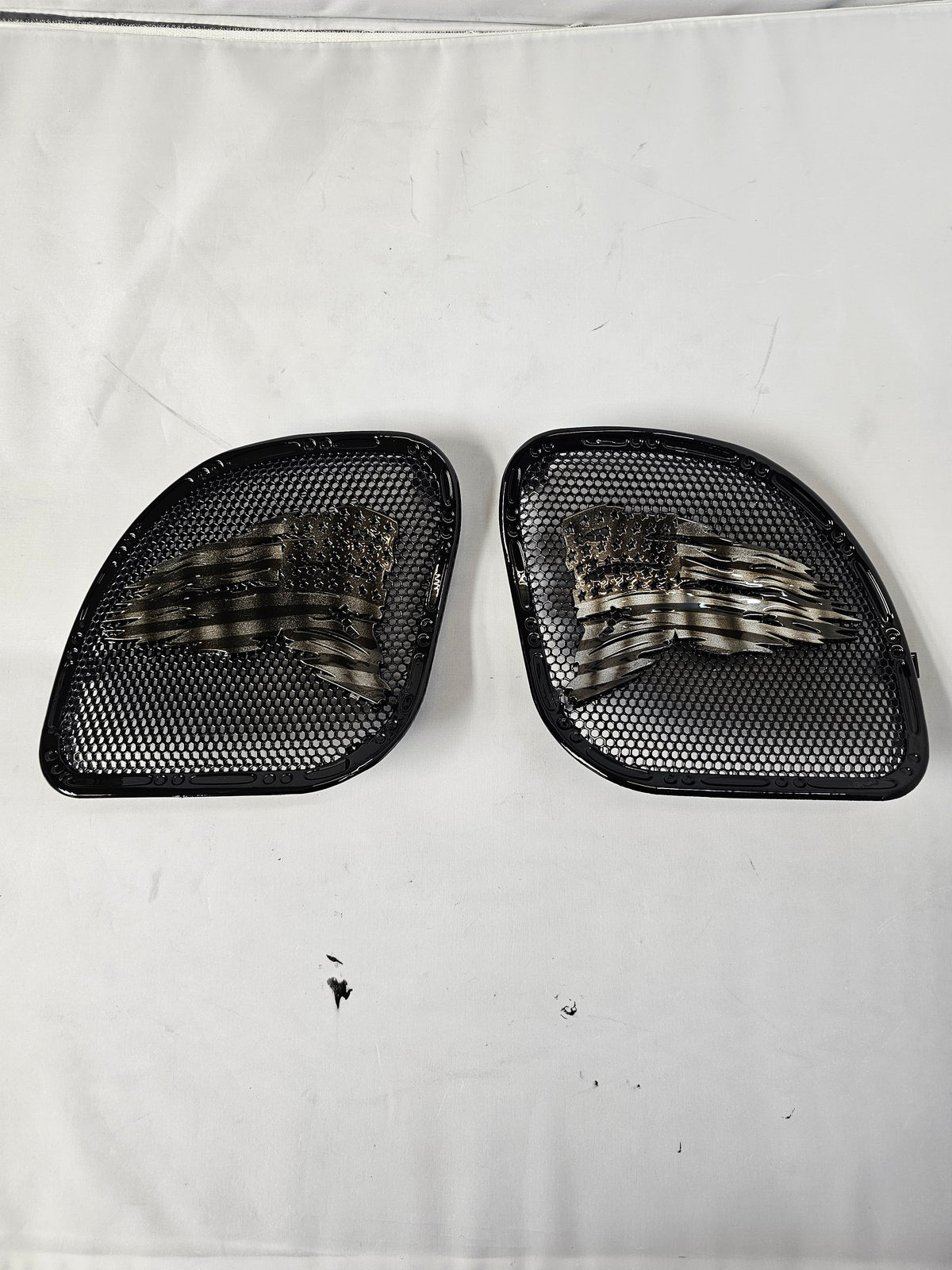98-2024+ Road Glide 3D tattered flag speakers grill covers set