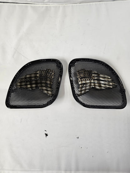 98-2024+ Road Glide 3D tattered flag speakers grill covers set