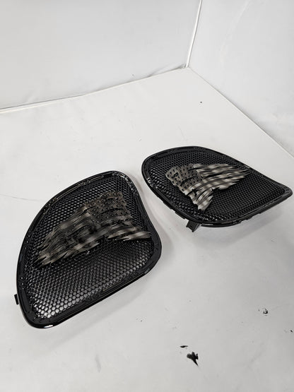 98-2024+ Road Glide 3D tattered flag speakers grill covers set