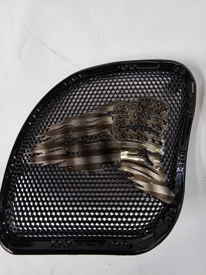 98-2024+ Road Glide 3D tattered flag speakers grill covers set