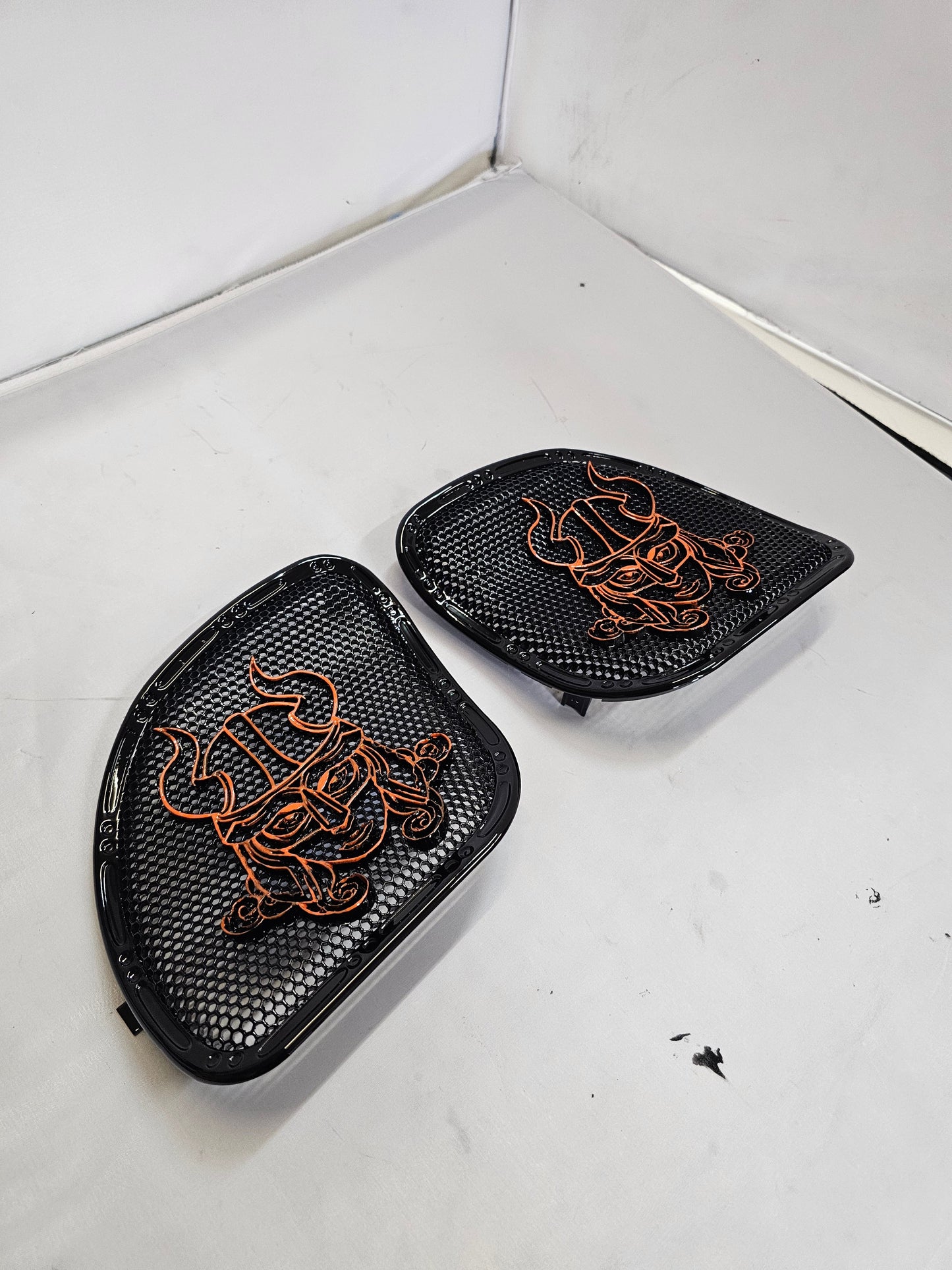 98-2024+ Road Glide 3D Shield Maiden speakers grill covers set