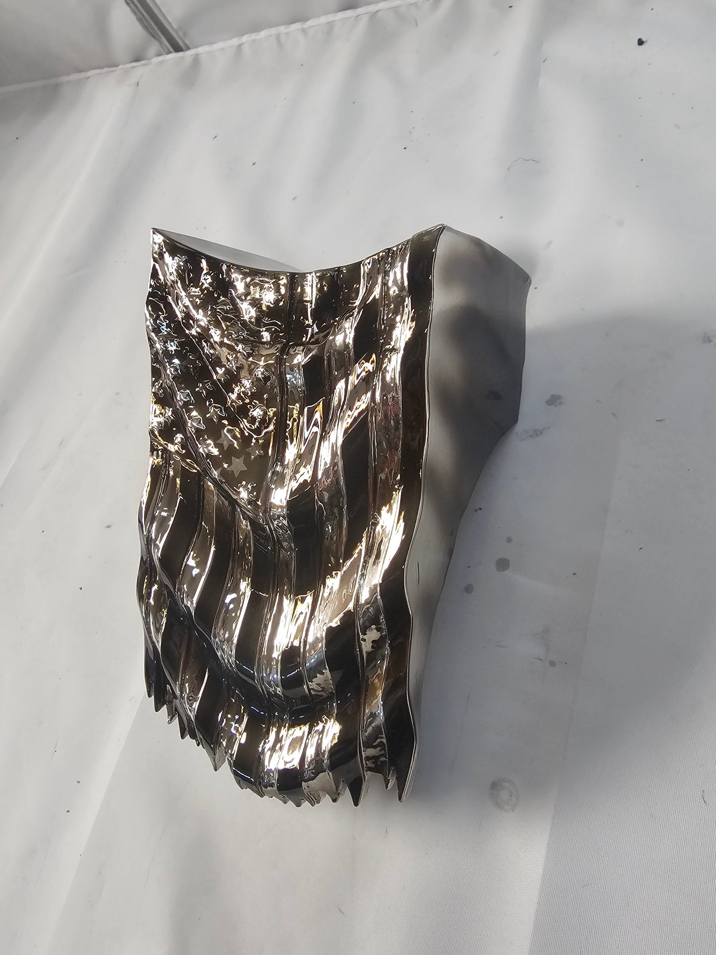Draped American flag horn cover