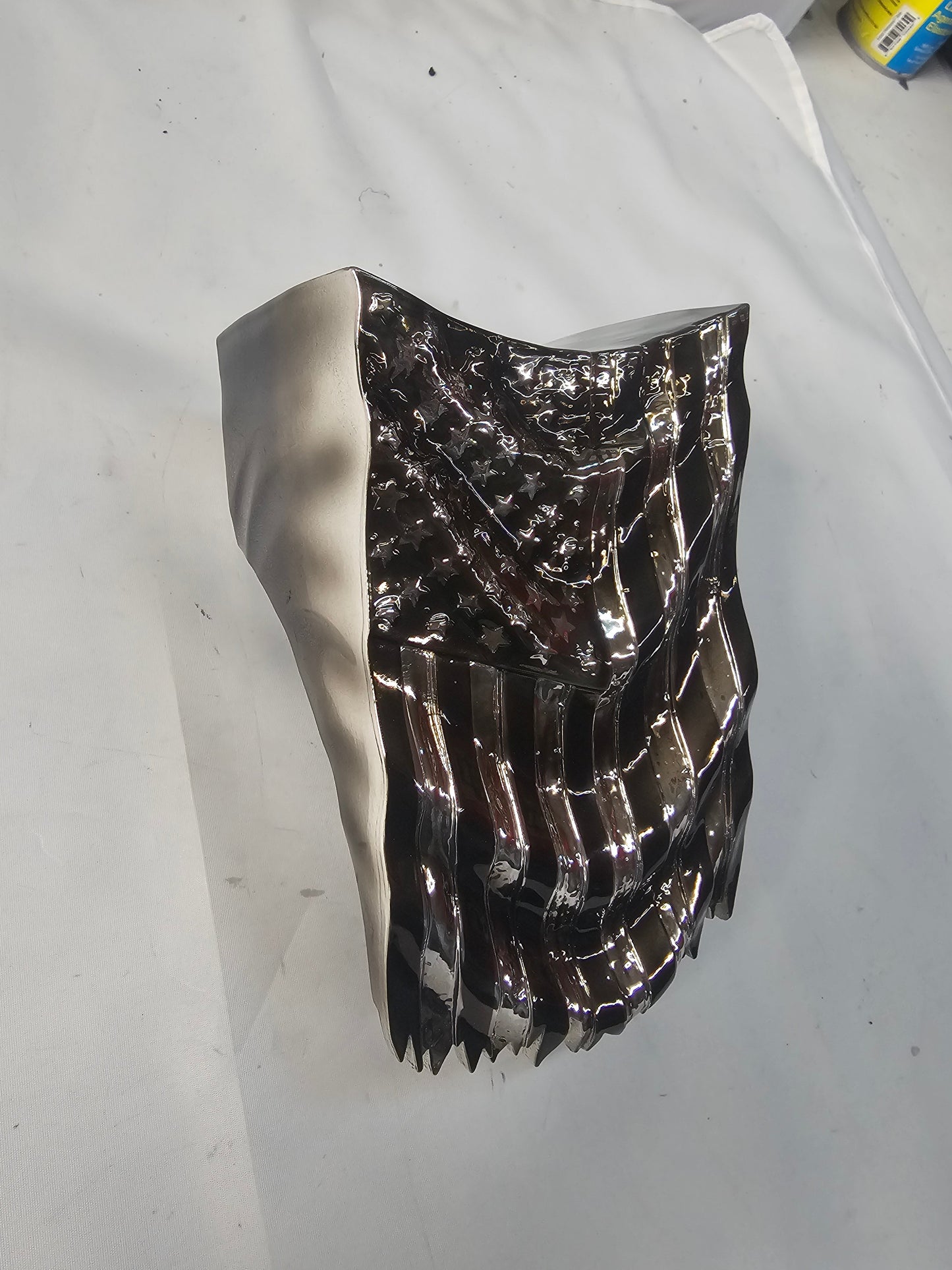 Draped American flag horn cover