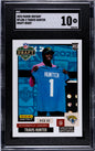 Graded 2025 Panini Instant Travis Hunter #NFLDN2 NFL Draft Night Rookie RC Football Card SGC 10 Gem Mint