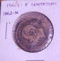 1862 N Italy 5 Centesimi Very Fine