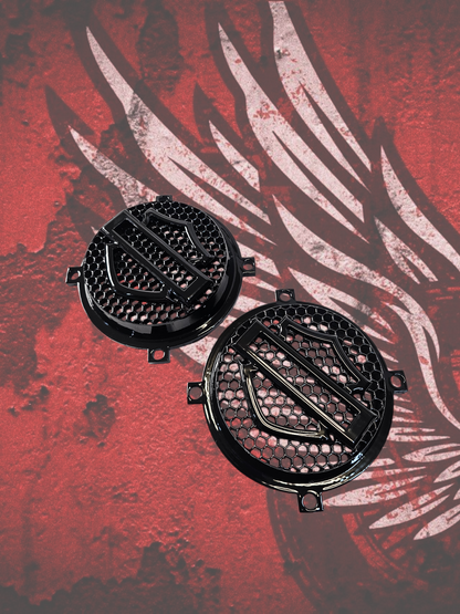 97-25+ Harley inner 3D shield speakers grill covers set