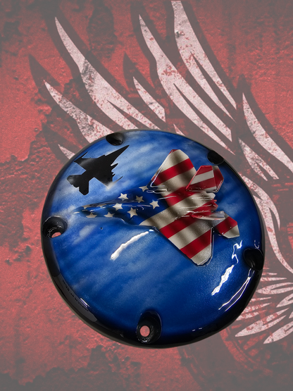 3D dog fight Air Force derby cover