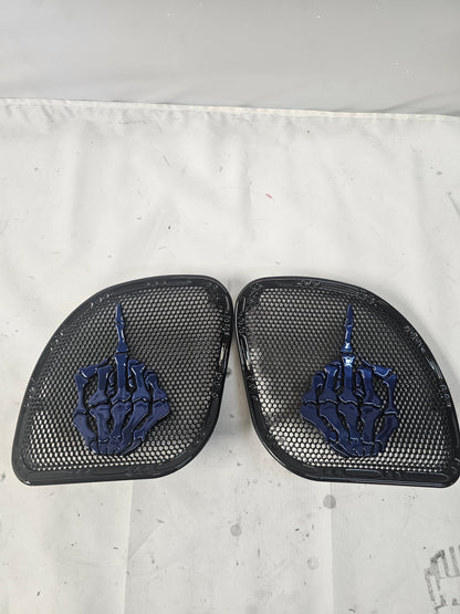 98-2024+ Road Glide 3D middle finger speakers grill covers set