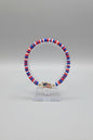 USA American Flag Red White and Blue Bead Elastic Bracelet