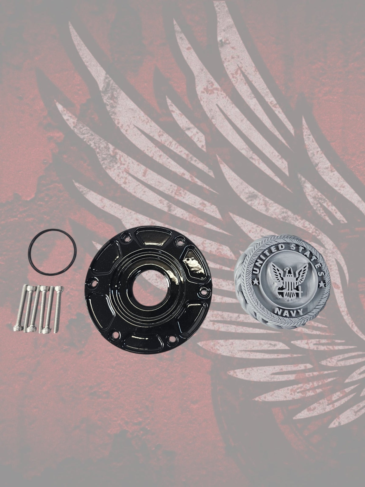 23.5+ Navy themed fuel cap assembly