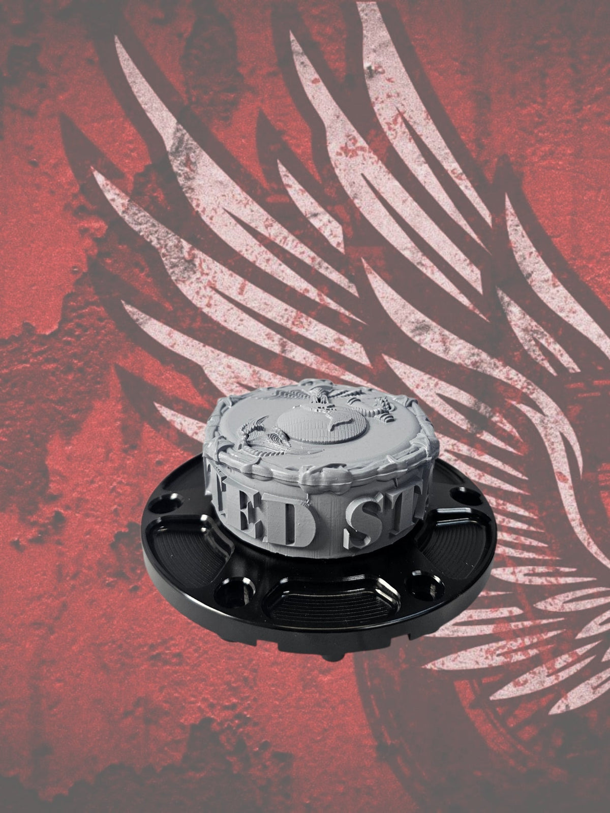 23.5+ USMC themed fuel cap assembly