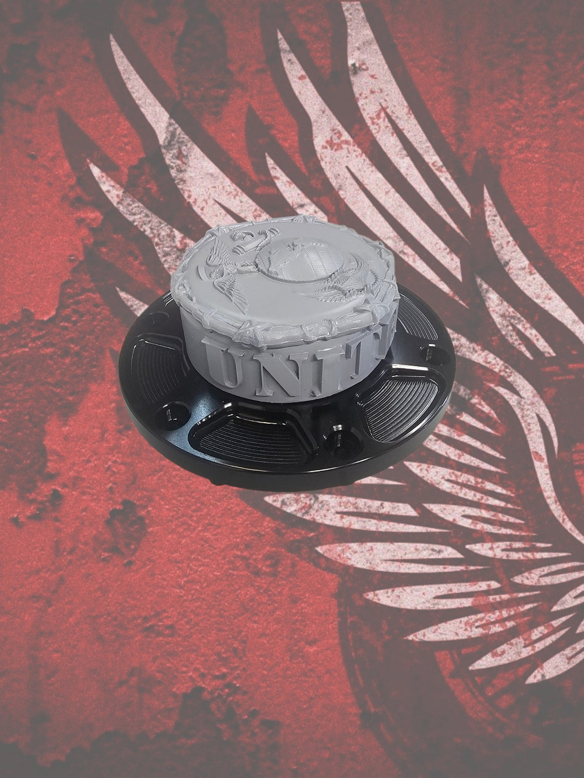 23.5+ USMC themed fuel cap assembly