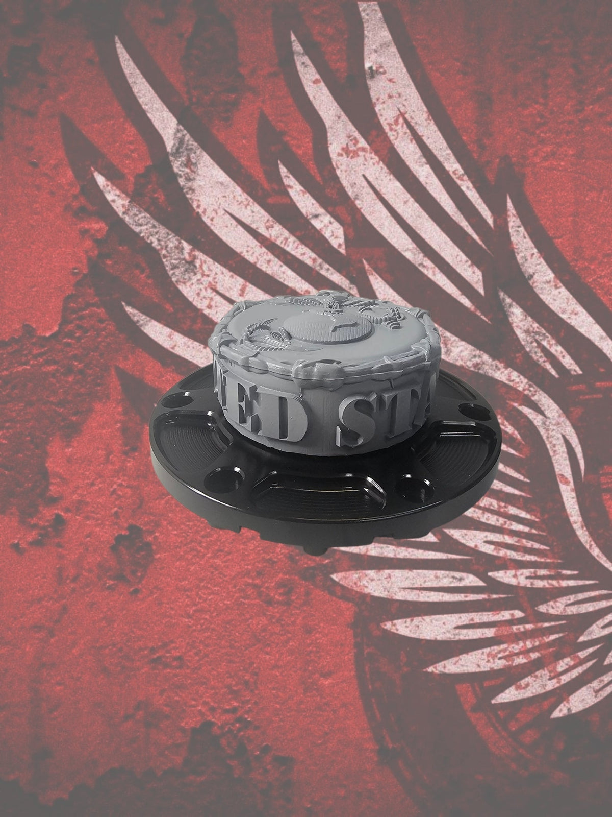 23.5+ USMC themed fuel cap assembly
