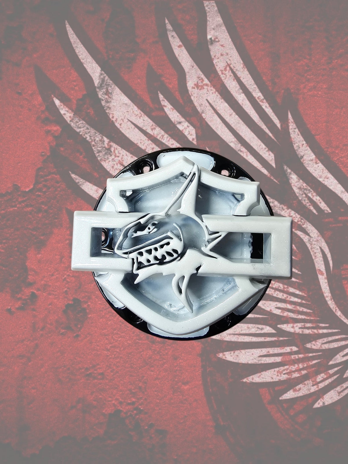 23.5+ Shark Shield themed fuel cap assembly