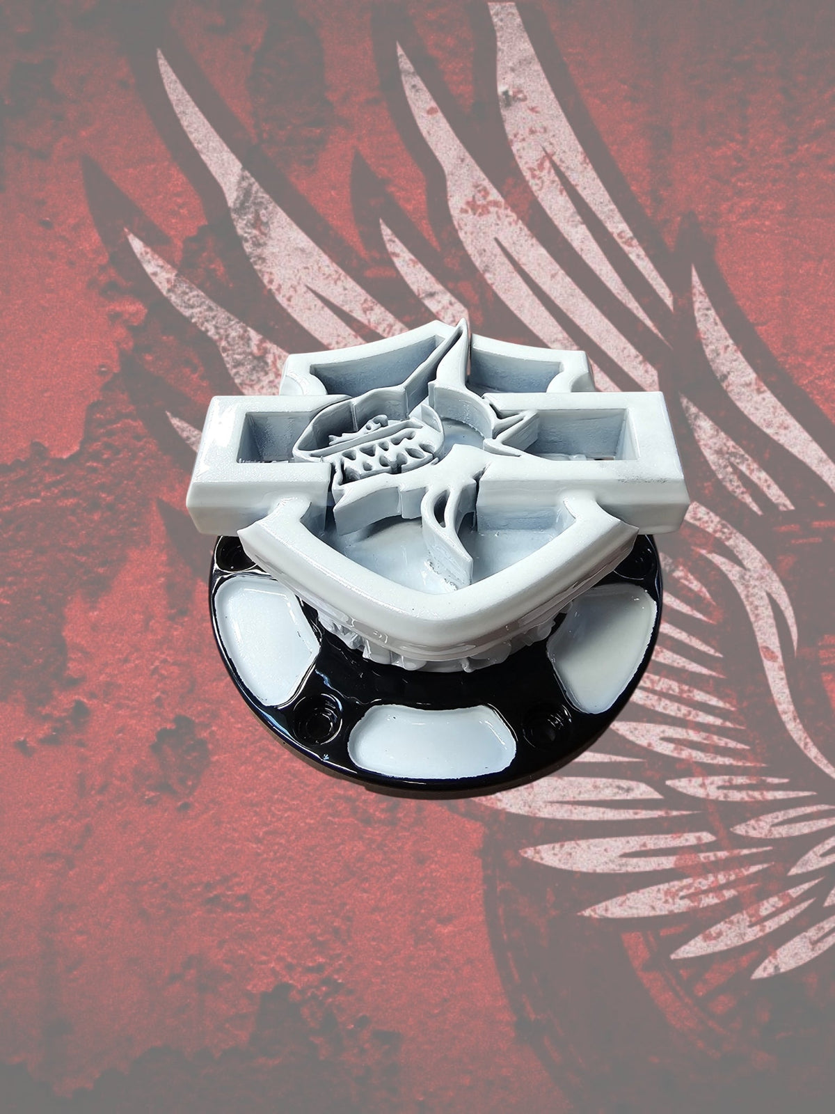 23.5+ Shark Shield themed fuel cap assembly