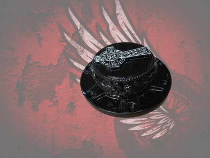 23.5+ Celtic cross themed fuel cap assembly