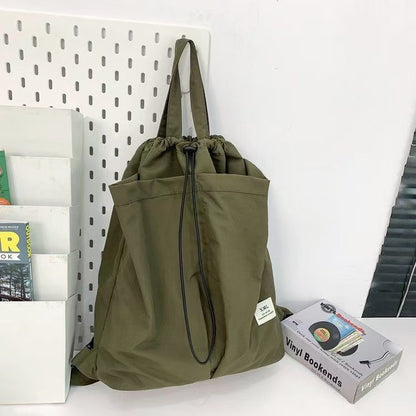 Casual anti-splashing nylon backpack female, backpack neutral large capacity student bag, backpack purse lightweight casual