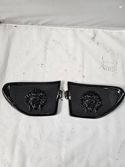 14 to 17 Indian skull warbonnet themed inner speaker grills set