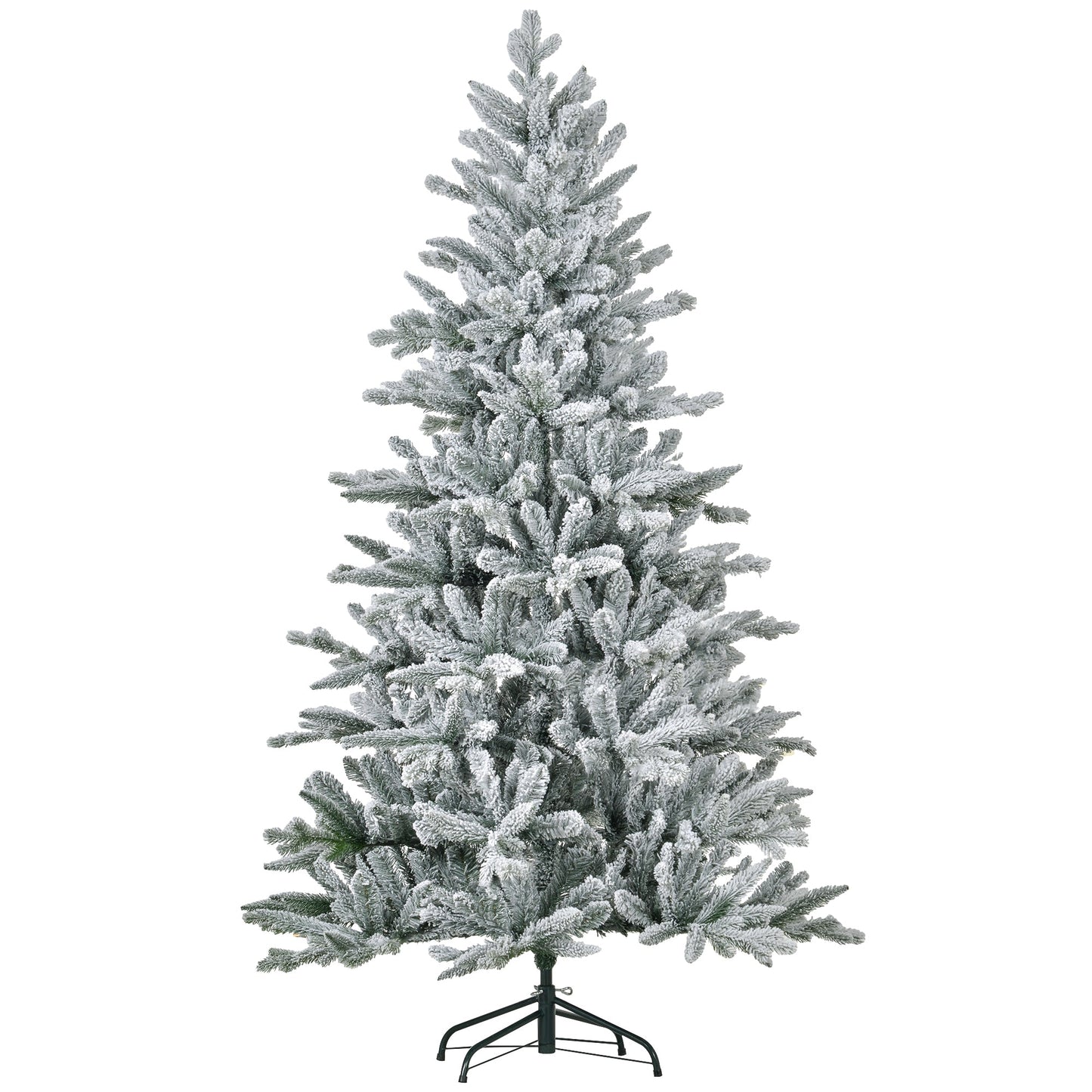 HOMCOM 6ft Snow Flocked Artificial Christmas Tree