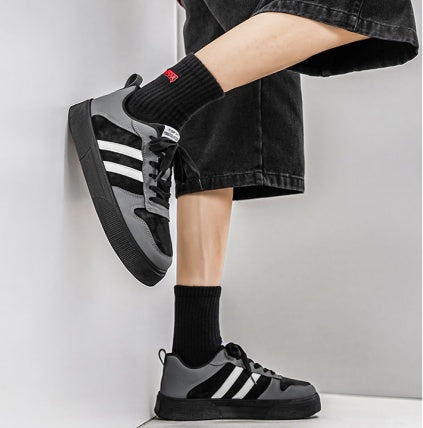 Bestseller Men's Trendy Striped Skate Shoes, Breathable Low-Top Sneakers, Versatile Casual Footwear For All Seasons