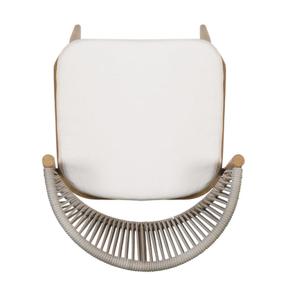 Outdoor Bar Height Metal Frame Counter Stools with Scallop-Shaped Backrest & Water-Resistant Cushions