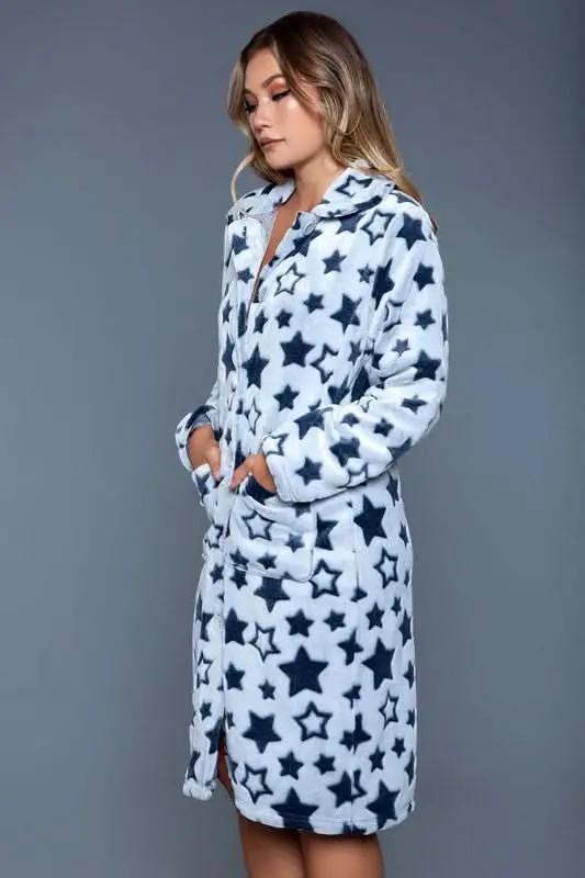 BE WICKED Starry Robe Women's Loungewear L/XL