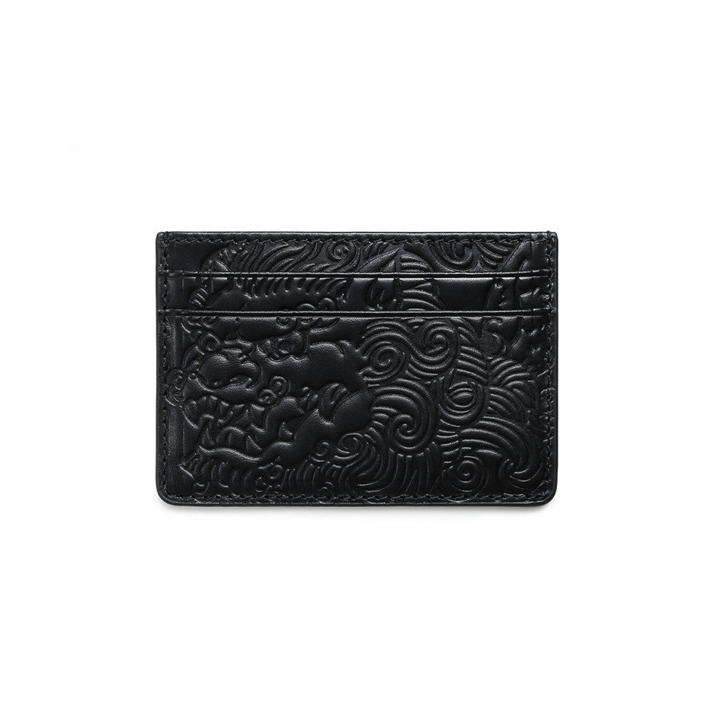 Mens And Womens Genuine Leather Ultra-thin Card Holder ID Case