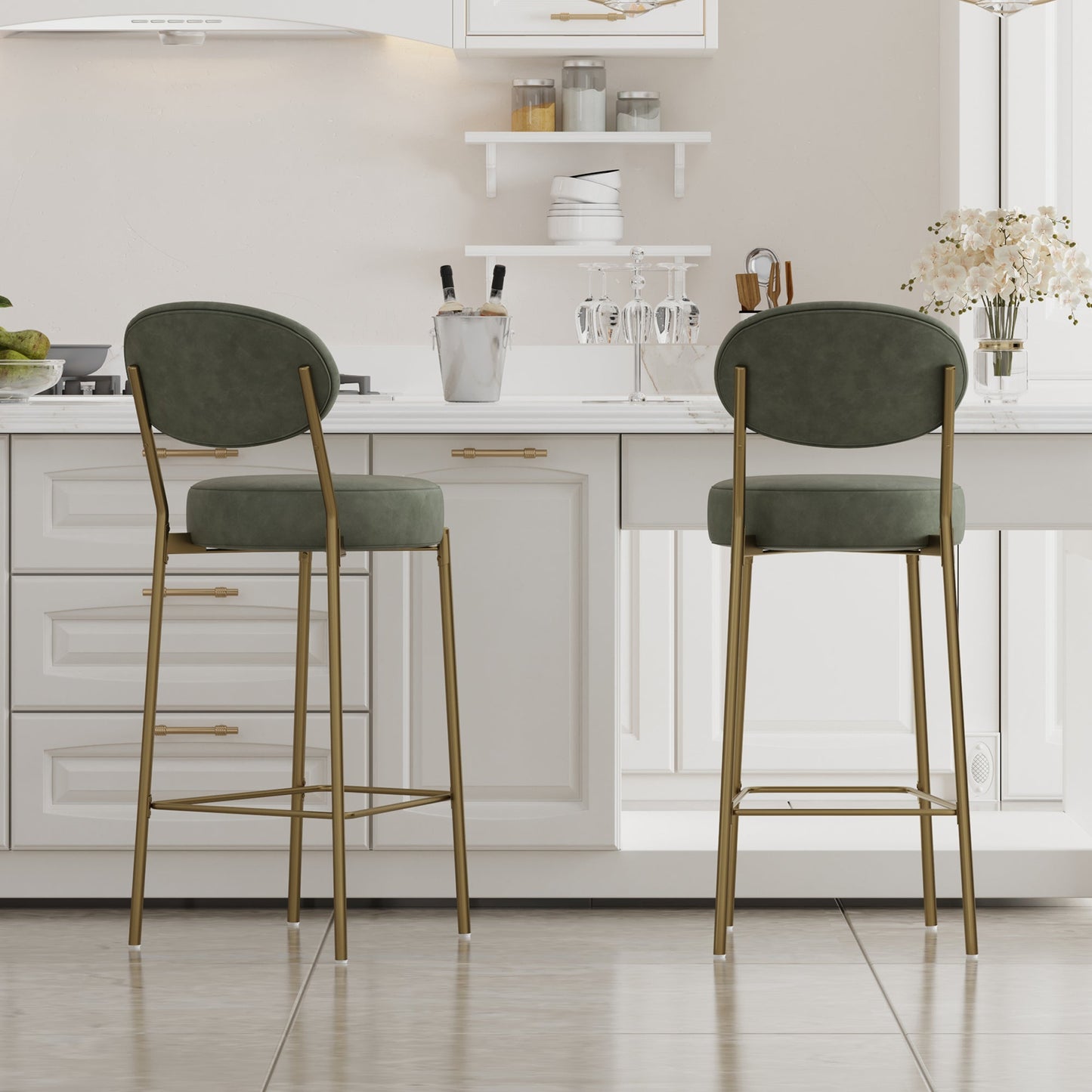 29'' H Upholstered Bar Stools Set of 2