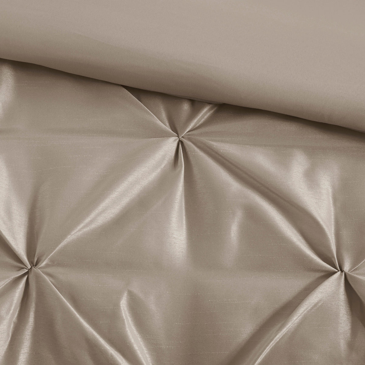 7 Piece Tufted Comforter Set Taupe California King