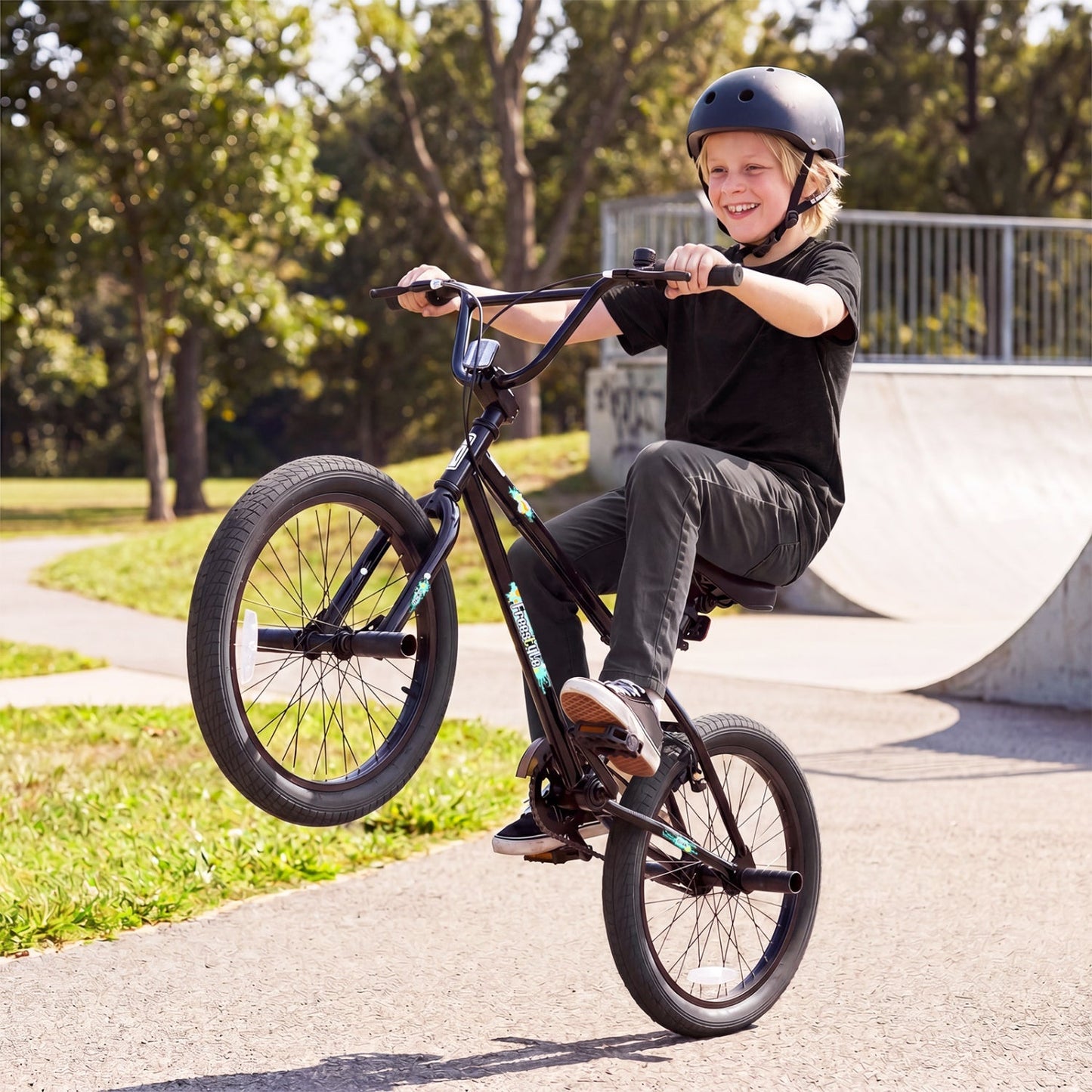 20 Inch BMX Trick Bike with 360° Steering for Kids & Teens