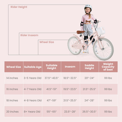 20 Inch Kids Bike with Kickstand for Boys Girls