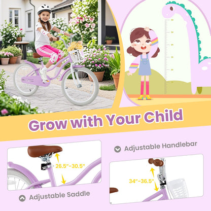 20 Inch Adjustable Kids Bike with 2 Brake System
