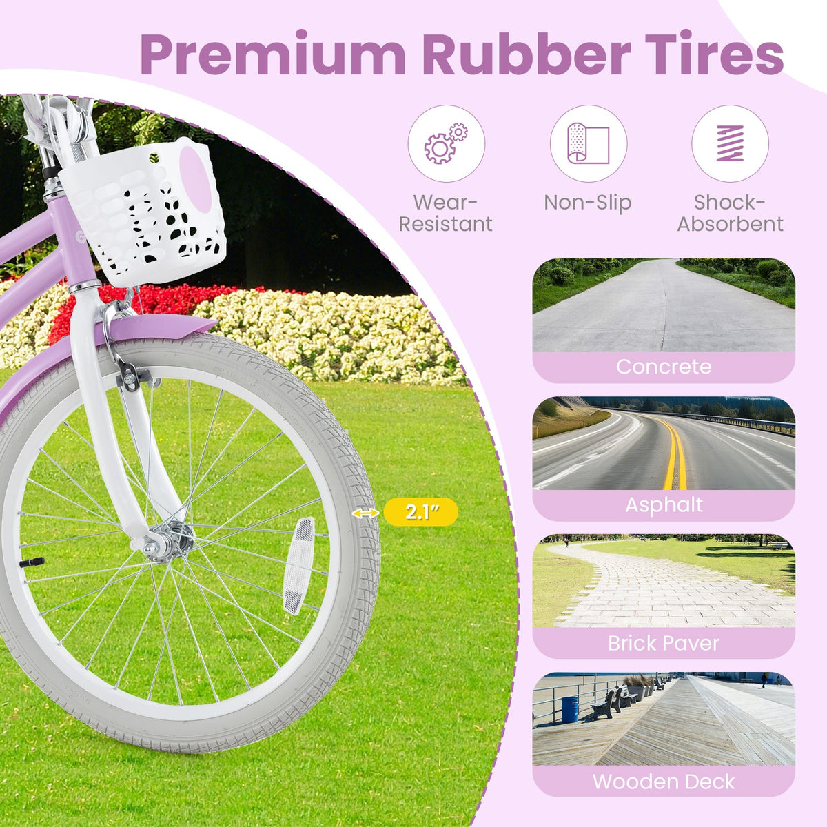 20 Inch Adjustable Kids Bike with 2 Brake System
