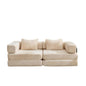 Convertible Floor Sofa Bed With Pillow Back Support Armrest