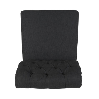 Broxton Tuft Dining Rolltop Chairs With Button Tufted Backrest (Set of 2)