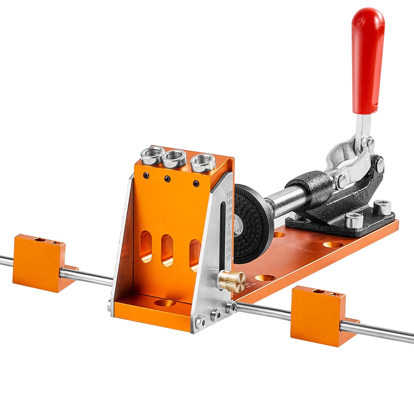 Pocket Hole Jig Kit, 34 Pcs with Adjustable Depth and C-Clamp