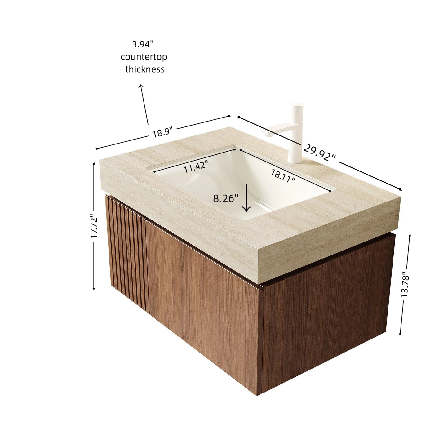 MURI 30" Bathroom Vanity & Sink