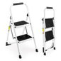2 Step Ladder Folding Step Stool with Anti-Slip Wide Pedal