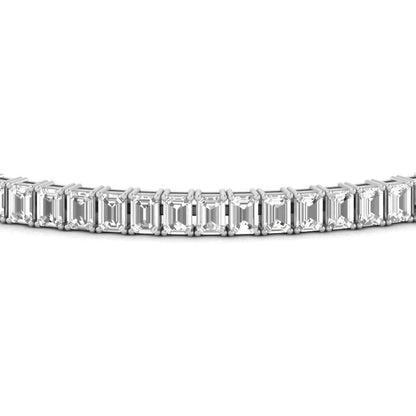 20 CTW Emerald Cut Created Moissanite Tennis Bracelet | 14K Gold Plated | VVS Clarity