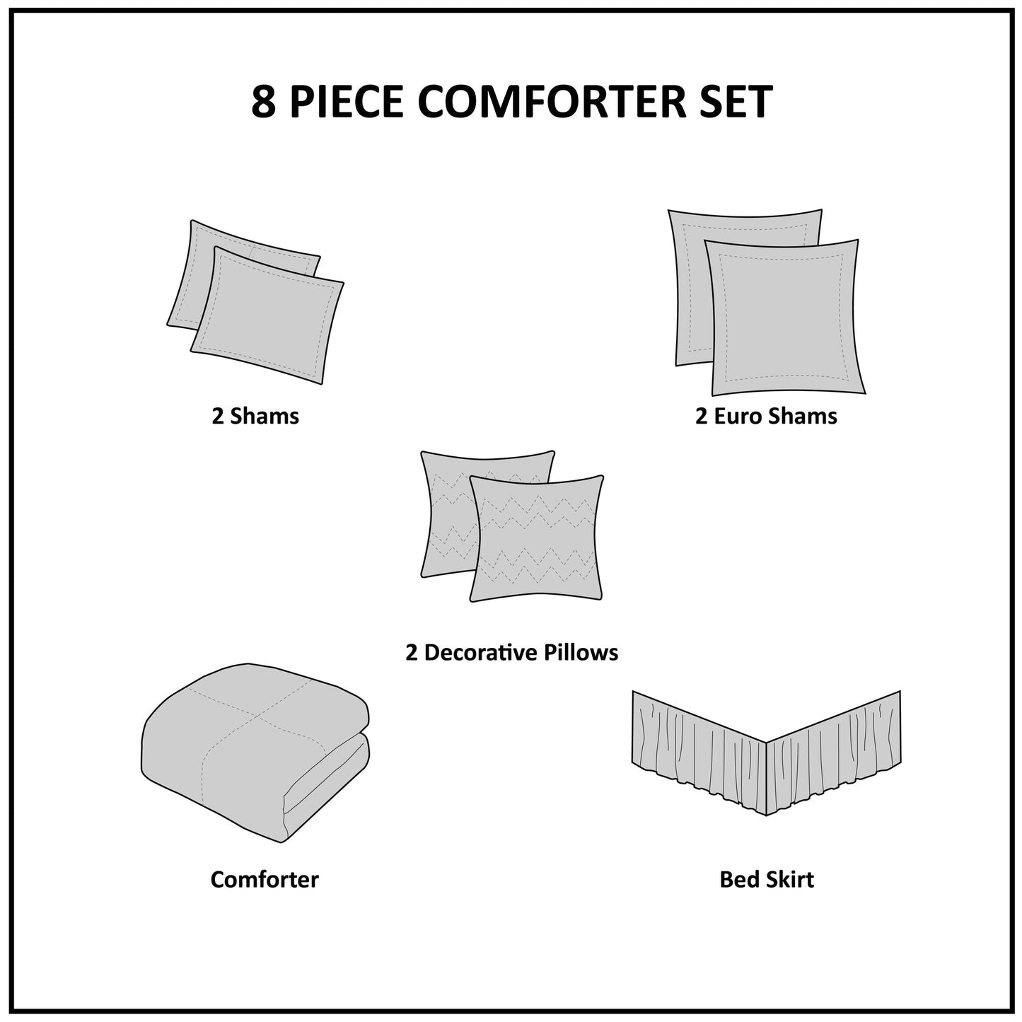 8 Piece Cotton Printed Comforter Set Blush California King