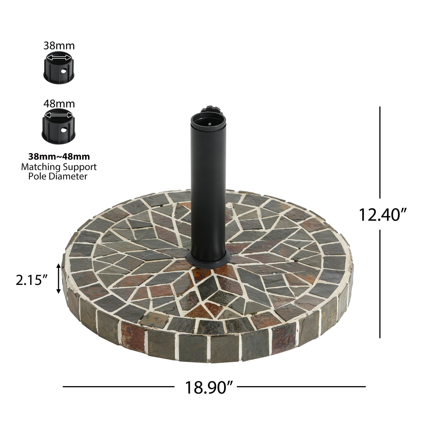 Enzo Tile Round Umbrella Base