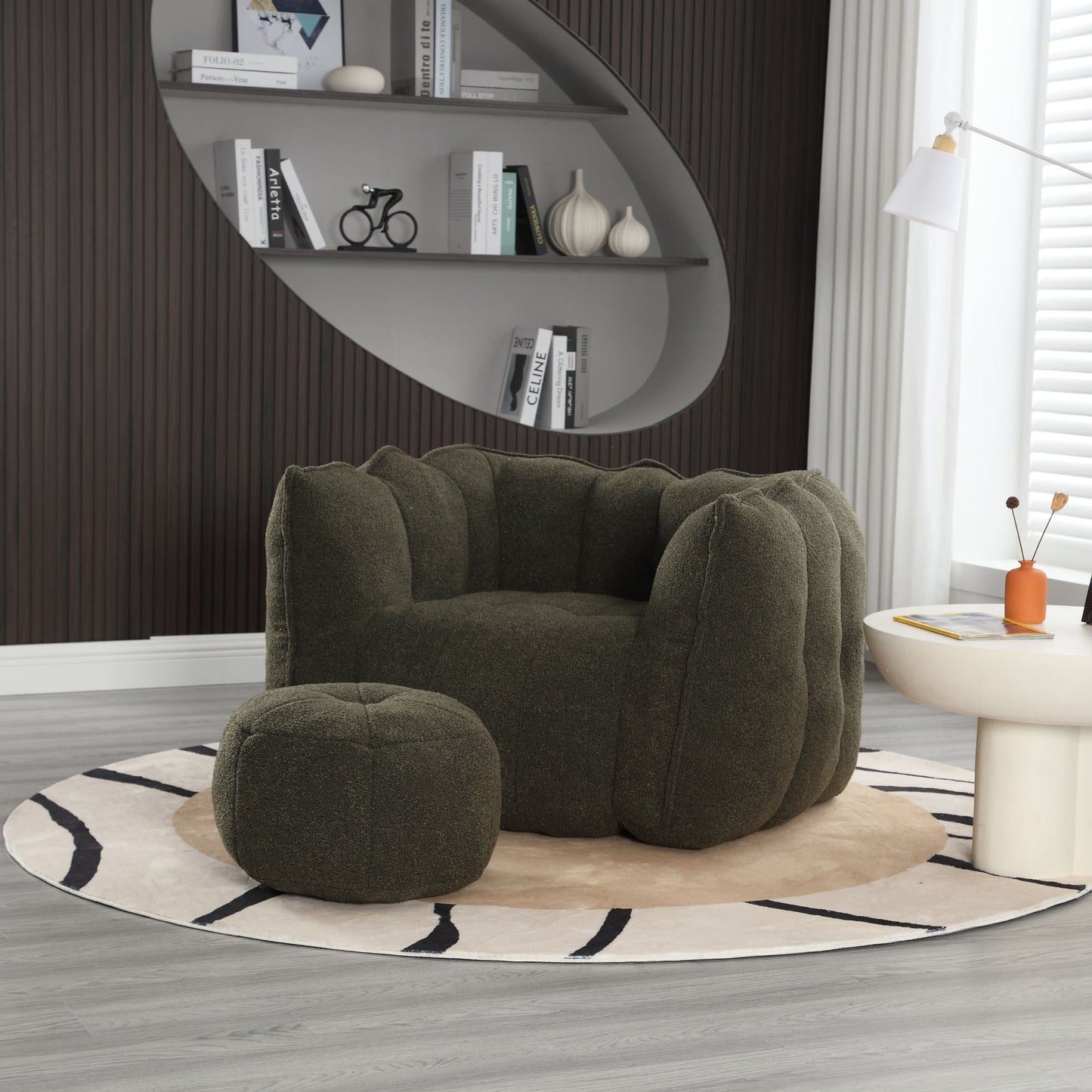Soft Bean Bag Chair With High Resilient Foam