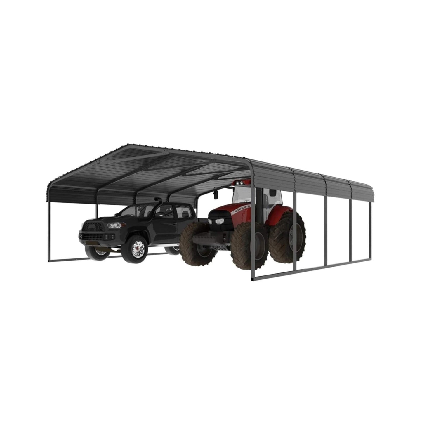 [20X20FT] Alora Extra Large Premium Heavy-Duty Outdoor Metal Carport Shelter (SAK97425)