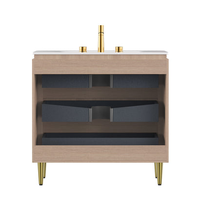Amara 36'' Bathroom Vanity & Sink, Carrara