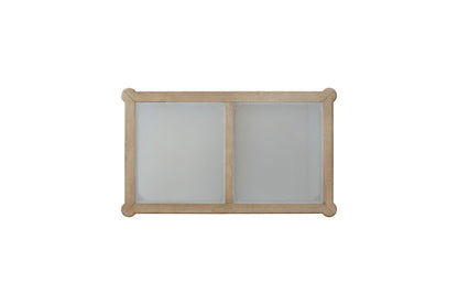 Frosted Glass Top Cocktail Table With Casters - Sand
