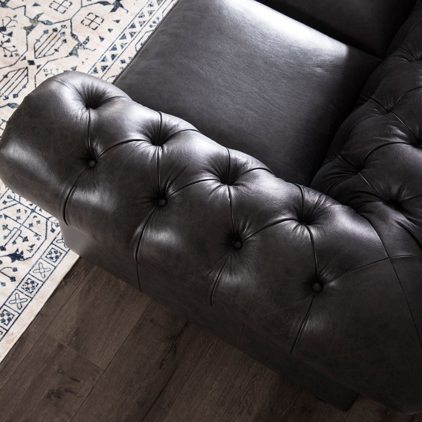 Traditional Tufted Chesterfield Nailhead Sofa