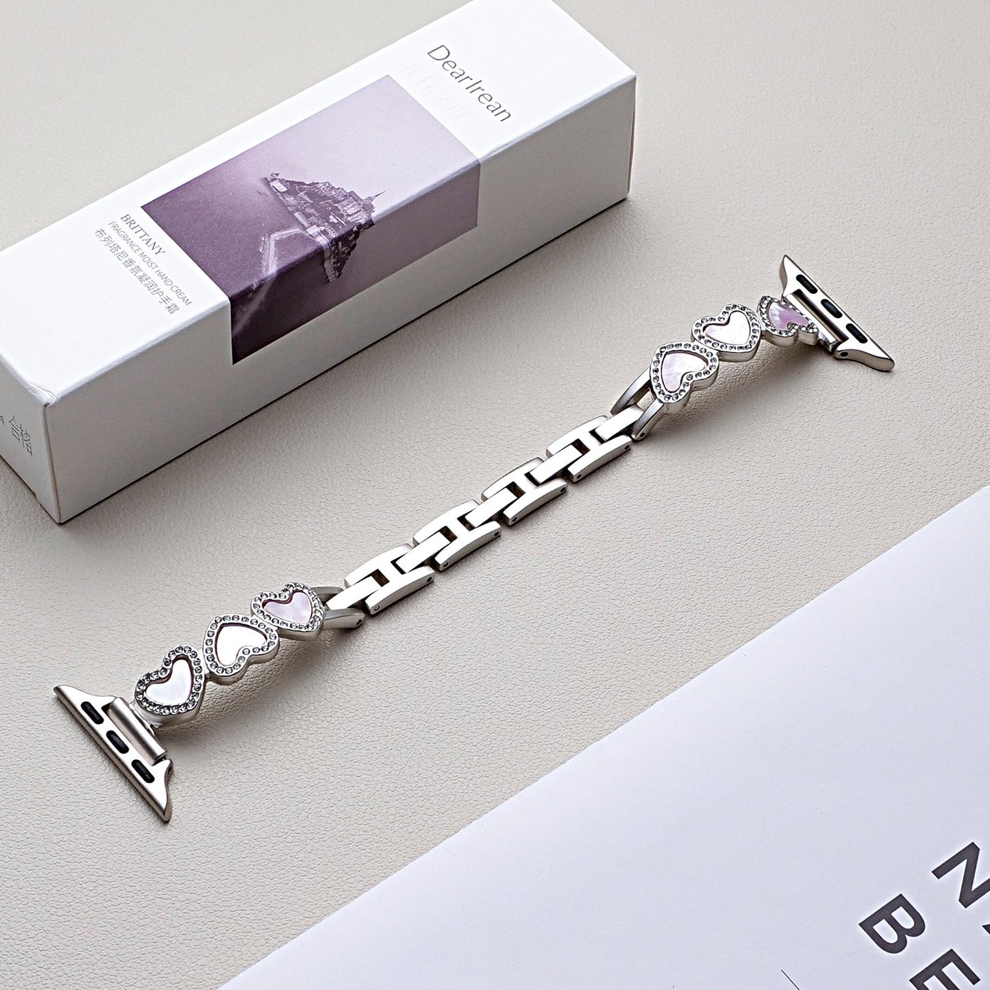 Loving-Heart Shell Metal Watch Strap