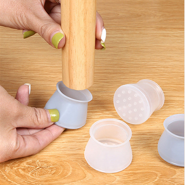 Durable Anti-Slip Silicone Table Chair Foot Mats for Floor Protection