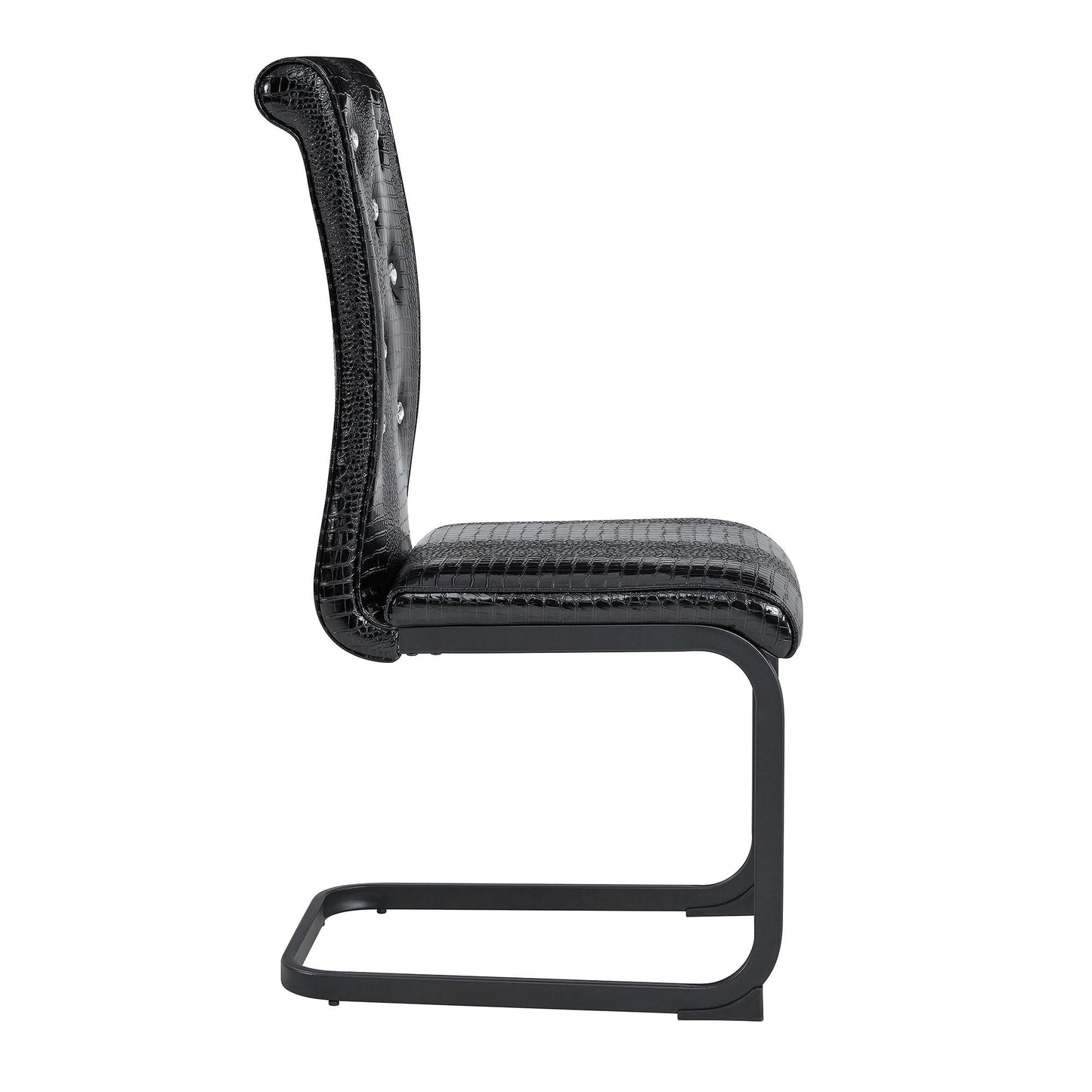 Alligator Skin Upholstered Dining Chairs