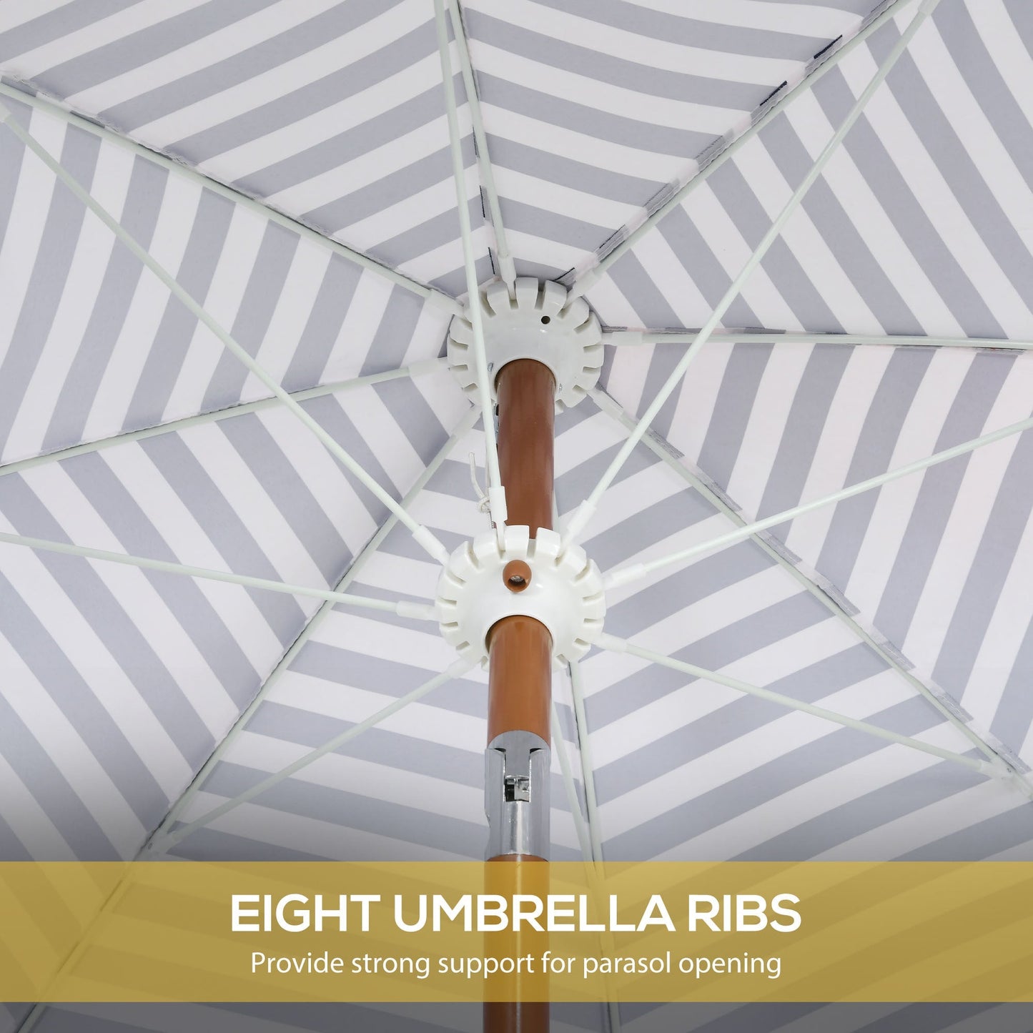 Outsunny 7 x 7 ft Outdoor Patio Umbrella with Tilt and Vent